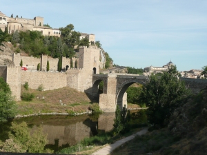 Toldeo, the Alcantaran Gate. Just beyond this bridge John was in prison.